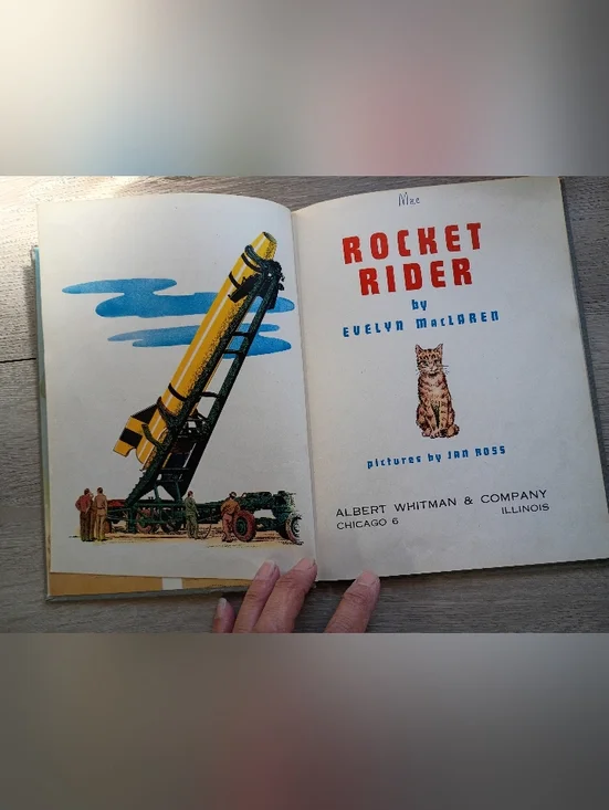 Vintage children's book: Rocket Rider, by Evelyn MacLaren (1954) Hard Cover Book - Picture 6 of 15